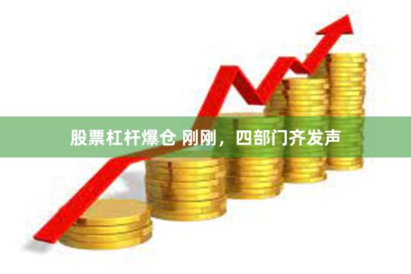 股票杠杆爆仓 刚刚,四部门齐发声