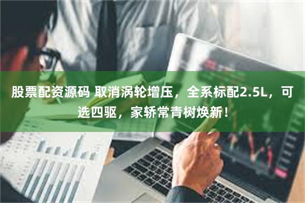 股票配资源码 取消涡轮增压,全系标配2.5L,可选四驱,家轿常青树焕新!