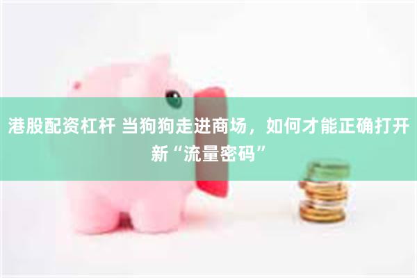 港股配资杠杆 当狗狗走进商场，如何才能正确打开新“流量密码”
