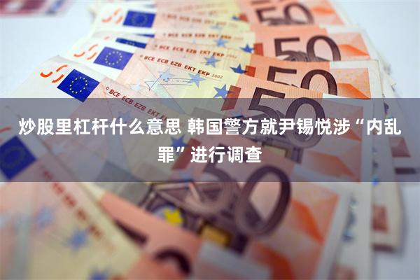 炒股里杠杆什么意思 韩国警方就尹锡悦涉“内乱罪”进行调查