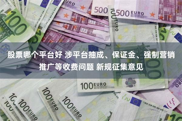 股票哪个平台好 涉平台抽成、保证金、强制营销推广等收费问题 新规征集意见
